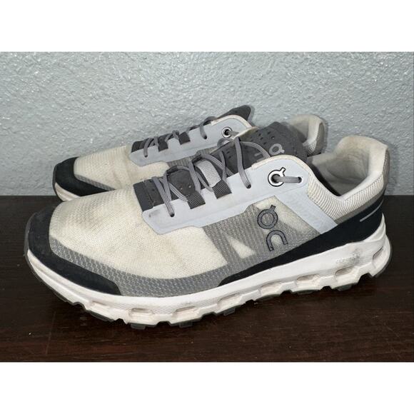 On Cloudvista 2 Women's Sz 8 Helion Terrain Athletic Running Sneaker White Gray - Picture 1 of 11